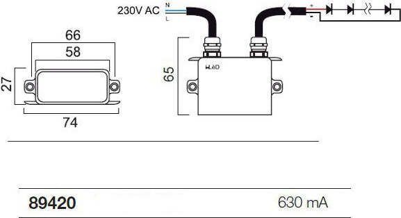 Alimentatore-Linea-Light-BERET-89420-driver-esterno-IP67