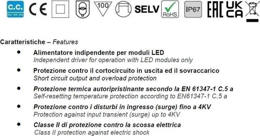 Alimentatore-Linea-Light-BERET-99179-driver-esterno-IP67