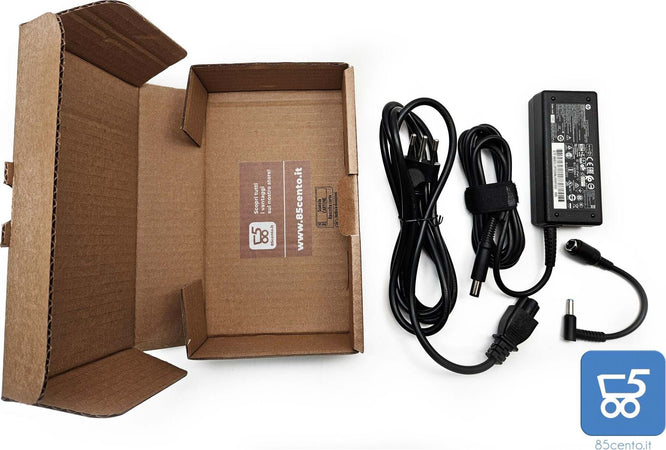 Alimentatore Originale HP per Notebook Laptop Tiny 65W 19,5 V 3,33A con cavo di alimentazione Italiano + Adattatore da 7,4x5mm a 4,5x3mm - EX DEMO