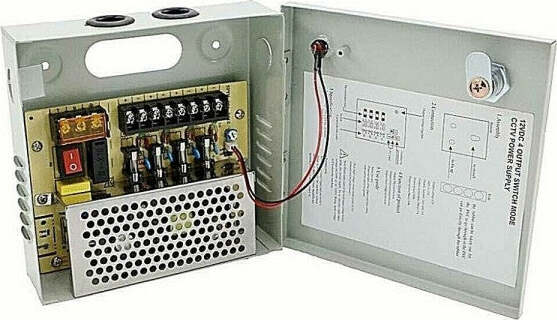 Alimentatore-Quadro-Di-Alimentazione-12-Volt-4-Canali-Centralina-10a-220vdc