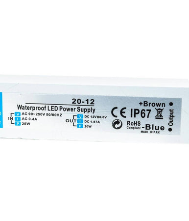 Alimentatore Slim 20w Trasformatore Impermeabile Strisce Led Lampade Telecamere