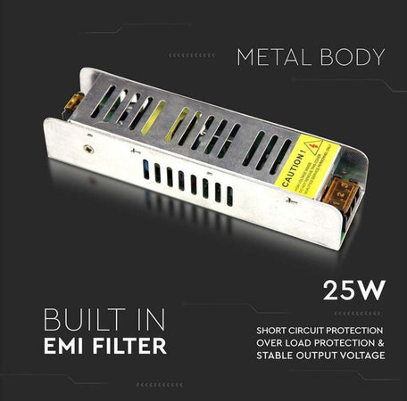 Alimentatore SLIM Power Supply - 25W 12V 2,1A Metal IP20 Fai da te/Materiale elettrico/Trasformatori Zencoccostore - Formia, Commerciovirtuoso.it