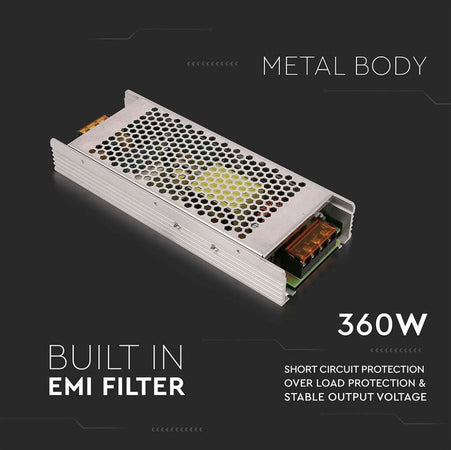 Alimentatore SLIM Power Supply - 360W 12V 30A IP20 Fai da te/Materiale elettrico/Trasformatori Zencoccostore - Formia, Commerciovirtuoso.it