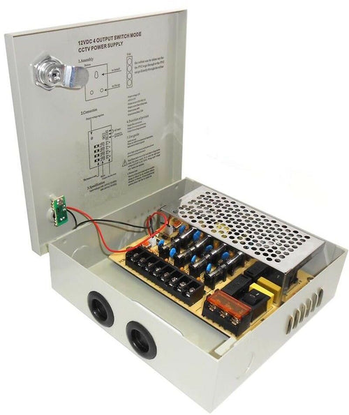 Alimentatore Stabilizzato Box 4 Canali Uscite Alimentazione X Telecamera Each