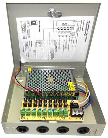 Alimentatore Stabilizzato Box 9 Canali Uscite Centralina X Telecamera Antifurto Each