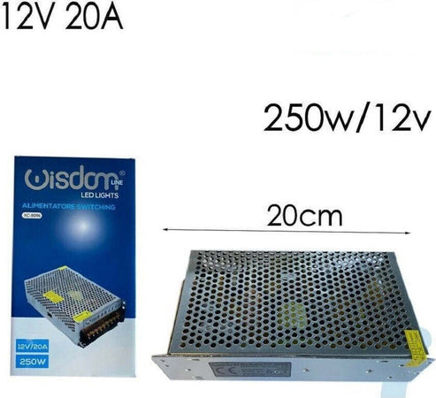 Alimentatore Stabilizzato Trasformatore Switching Da 10a 24v 240w 220v Casa, arredamento e bricolage > Illuminazione da interno > LED e Trasformatori Trade Shop italia - Napoli, Commerciovirtuoso.it