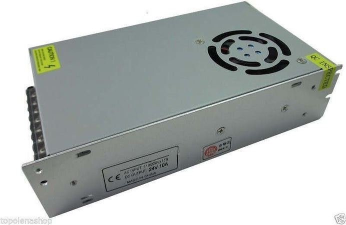 ALIMENTATORE STABILIZZATORE TRASFORMATORE STABILIZZATO 24V 10A CON VENTOLA Fai da te/Materiale elettrico/Trasformatori Trade Shop italia - Napoli, Commerciovirtuoso.it