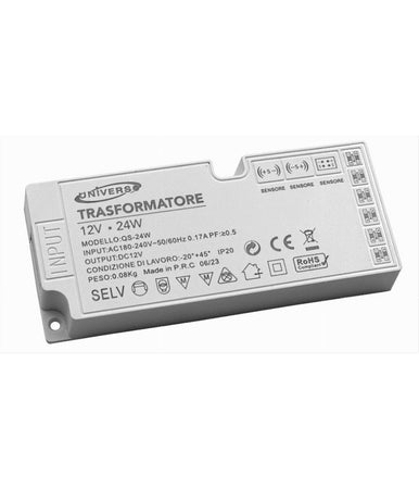 Alimentatore Switching Dc12v 24w 2a 6 Uscite 3 Ingresso Sensore Strip Led Qs-24w