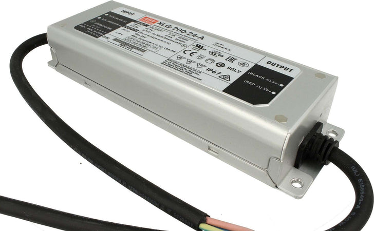 Alimentatore-Trasformatore-MeanWell-Impermeabile-IP67-24V-200W-8,3A-XLG-200-24-A
