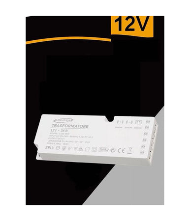 Alimentatore Trasformatore Slim Da 230v A 12v 36 W Strip Led Sensori Luci Qs-36w