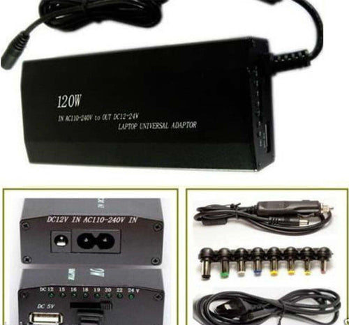 ALIMENTATORE UNIVERSALE 120W NOTEBOOK PC CASA AUTO USB UNIVERSALE 9 ADATTATORI Elettronica/Informatica/Accessori/Accessori per PC portatili/Caricabatterie e docking station/Caricatori e alimentatori Trade Shop italia - Napoli, Commerciovirtuoso.it