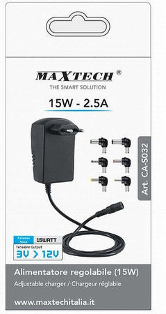 Alimentatore-Universale-8-Adattatori-Switch-3-12v-Pc-Notebook-Fotocamera-Maxtech-Ca-s032