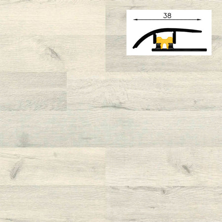Barra da 90cm di PROFILO GIUNTO in Alluminio Gamma Laminati - Piatto o a discesa (base+coperchio)