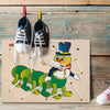 Allacciatura Bruco Gioco in Legno per Bambini Metodo Montessori Dida