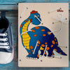 Allacciatura Dinosauro Gioco in Legno per Bambini Metodo Montessori Dida