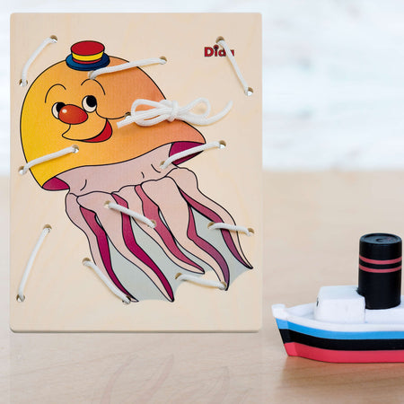 Allacciatura Medusa Gioco in Legno per Bambini Metodo Montessori Dida