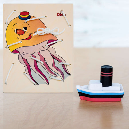 Allacciatura Medusa Gioco in Legno per Bambini Metodo Montessori Dida