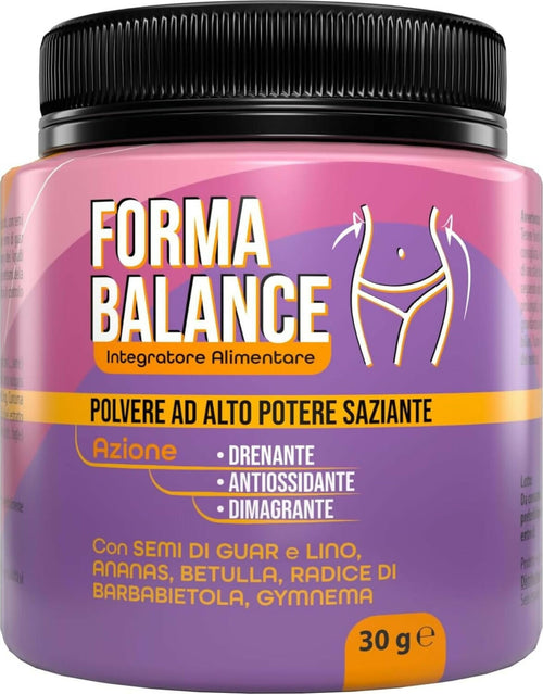 Alohalabs-Forma-Balance-Polvere-Saziante,-Drenante,-Antiossidante,-Dimagrante-Con-Semi-Di-Guar-E-Lino,-Ananas,-Betulla,-Barbabietola,-Gymnema---Integratore-Naturale-Per-Perdita-Di-Peso-60gr