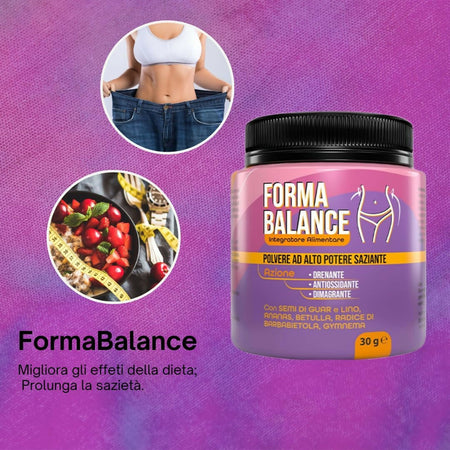 Alohalabs-Forma-Balance-Polvere-Saziante,-Drenante,-Antiossidante,-Dimagrante-Con-Semi-Di-Guar-E-Lino,-Ananas,-Betulla,-Barbabietola,-Gymnema---Integratore-Naturale-Per-Perdita-Di-Peso-60gr