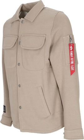 ALPHA-INDUSTRIES-Camicia-Imbottita-Uomo-Sweat-Overshirt-Vintage-Sand-da-uomo