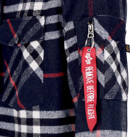 ALPHA-INDUSTRIES-Camicia-Manica-Lunga-Cappuccio-Uomo-45-P-Hooded-Rep.-Blue-da-uomo