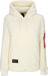 ALPHA-INDUSTRIES-Felpa-Cappuccio-Donna-Teddy-Hoodie-Wmn-Off-White-da-donna