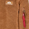 ALPHA-INDUSTRIES-Felpa-Cappuccio-Uomo-Teddy-Hoodie-Camel-da-uomo