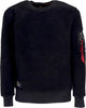 ALPHA-INDUSTRIES-Felpa-Girocollo-Uomo-Teddy-Sweater-Black-da-uomo