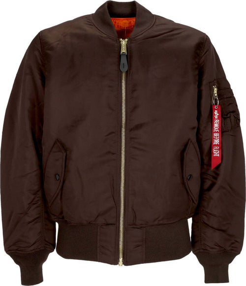 ALPHA-INDUSTRIES-Giubbotto-Bomber-Uomo-Ai-Ma-1-Hunter-Brown-da-uomo