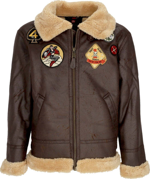 ALPHA-INDUSTRIES-Giubbotto-Uomo-B3-Fl-Custom-Brown-da-uomo