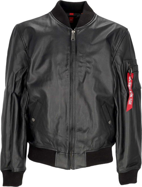 ALPHA-INDUSTRIES-Giubbotto-Uomo-Ma-1-Leather-Lf-Black-da-uomo