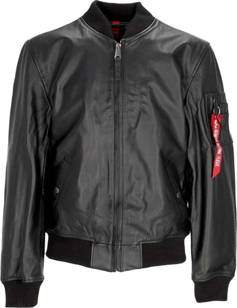 ALPHA-INDUSTRIES-Giubbotto-Uomo-Ma-1-Leather-Lf-Black-da-uomo