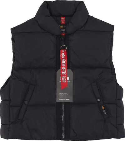 ALPHA-INDUSTRIES-Piumino-Smanicato-Donna-W-Puffer-Vest-Cropped-Black-da-donna