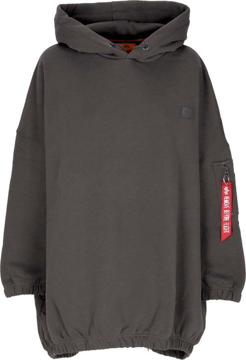 ALPHA-INDUSTRIES-Vestito-Donna-W-X-fit-Label-Os-Dress-Vintage-Grey-da-donna