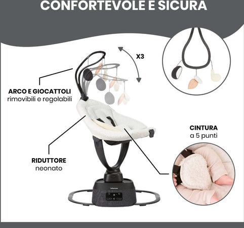 Altalena Babymoov Swoon Evolution Curl White Prima infanzia/Attività e intrattenimento/Sdraiette e dondolini La Casa Del Bebè - Napoli, Commerciovirtuoso.it