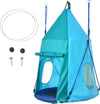Altalena-da-Giardino-con-Tenda-per-Bambini-da-3-8-Anni,-Ø100cm-e-Corde-Regolabili,-Blu-RF8344-055V00BURF8