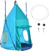 Altalena-da-Giardino-con-Tenda-per-Bambini-da-3-8-Anni,-Ø100cm-e-Corde-Regolabili,-Blu-RF8344-055V00BURF8