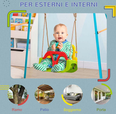 Altalena-per-Bambini-9-36-Mesi-in-PP-e-PE-con-Corda-Regolabile-e-Cintura,-42x33x120-180-cm-TG8344-056V00GNTG8