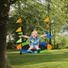 Altalena-Rotonda-a-Nido-per-Bambini-di-+3-Anni-per-Giardino,-Esterni,-Interni,-Cameretta,-Multicolor-Φ100x120-180Acm-DF7344-031DF7