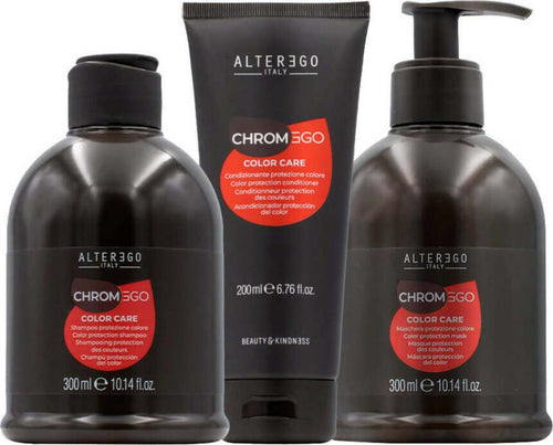 Alterego-chromego-color-care-shampoo-300-ml-+-color-care-conditioner-200-ml-+-color-care-mask-300-ml-,-per-capelli-colorati-e-decolorati.
