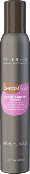 Alterego-Chromego-Silver-Maintain-Mousse-200-Ml---Mousse-Anti-giallo,-Ricca-Di-Pigmento-Viola,-Neutralizza-I-Riflessi-Gialli.
