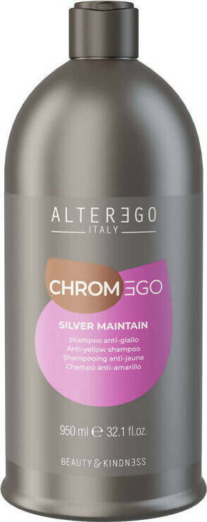 Alterego Chromego Silver Maintain Shampoo 950 Ml - Shampoo Antigiallo, Per Contrastare I Riflessi Gialli Indesiderati. Bellezza/Cura dei capelli/Colore/Correttori colore Me.Dis. - Peschiera Borromeo, Commerciovirtuoso.it