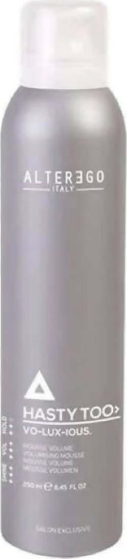 Alterego-hasty-too-voluxious-mousse-250-ml,-mousse-volumizzante-a-tenuta-media,-fissa-il-volume-mantenendo-i-capelli-morbidi-e-facili-da-spazzolare.