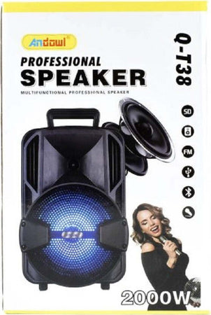 Altoparlante Bluetooth Wireless 2000w Illuminazione Led Karaoke Microfono Q-t38 Elettronica/Audio e video portatile/Accessori/Casse portatili e Docking Station con altoparlanti/Casse portatili Bluetooth Trade Shop italia - Napoli, Commerciovirtuoso.it