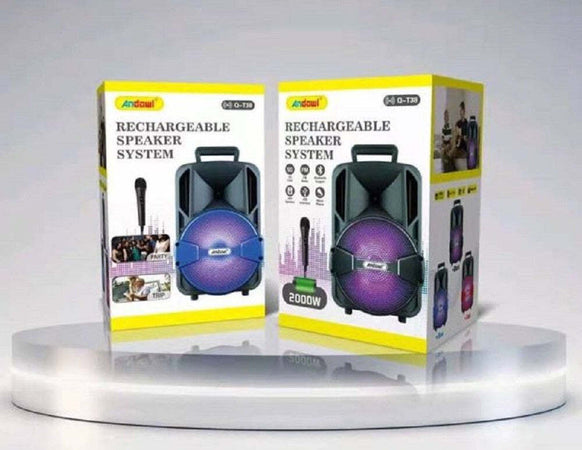 Altoparlante Bluetooth Wireless 2000w Illuminazione Led Karaoke Microfono Q-t38 Elettronica/Audio e video portatile/Accessori/Casse portatili e Docking Station con altoparlanti/Casse portatili Bluetooth Trade Shop italia - Napoli, Commerciovirtuoso.it