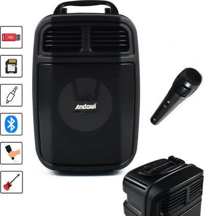 Altoparlante Bluetooth Wireless Microfono Supporto Cellulare Karaoke Led Q-l024 Elettronica/Audio e video portatile/Accessori/Casse portatili e Docking Station con altoparlanti/Casse portatili Bluetooth Trade Shop italia - Napoli, Commerciovirtuoso.it