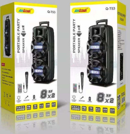 Altoparlante Bt5.0 Portatile Sistema Karaoke Microfono Cablato Party 2000w Q-t53 Elettronica/Home Audio e Hi-Fi/Altoparlanti/Sistemi di altoparlanti Trade Shop italia - Napoli, Commerciovirtuoso.it