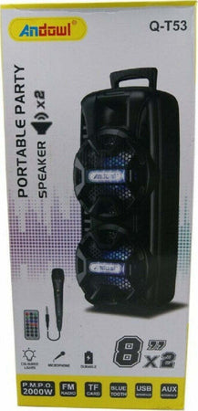 Altoparlante Bt5.0 Portatile Sistema Karaoke Microfono Cablato Party 2000w Q-t53 Elettronica/Home Audio e Hi-Fi/Altoparlanti/Sistemi di altoparlanti Trade Shop italia - Napoli, Commerciovirtuoso.it