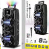 Altoparlante-Bt5.0-Portatile-Sistema-Karaoke-Microfono-Cablato-Party-2000w-Q-t53