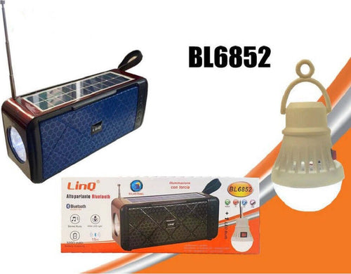 Altoparlante Cassa Speaker Bluetooth Pannello Solare Torcia + Lampadina Led Bl6852 Elettronica/Audio e video portatile/Accessori/Casse portatili e Docking Station con altoparlanti/Casse portatili Bluetooth Trade Shop italia - Napoli, Commerciovirtuoso.it